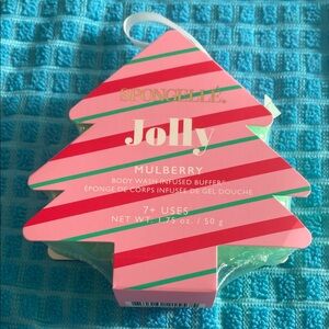 Spongelle Festive Tree Body Wash Buffer - Pink and Green